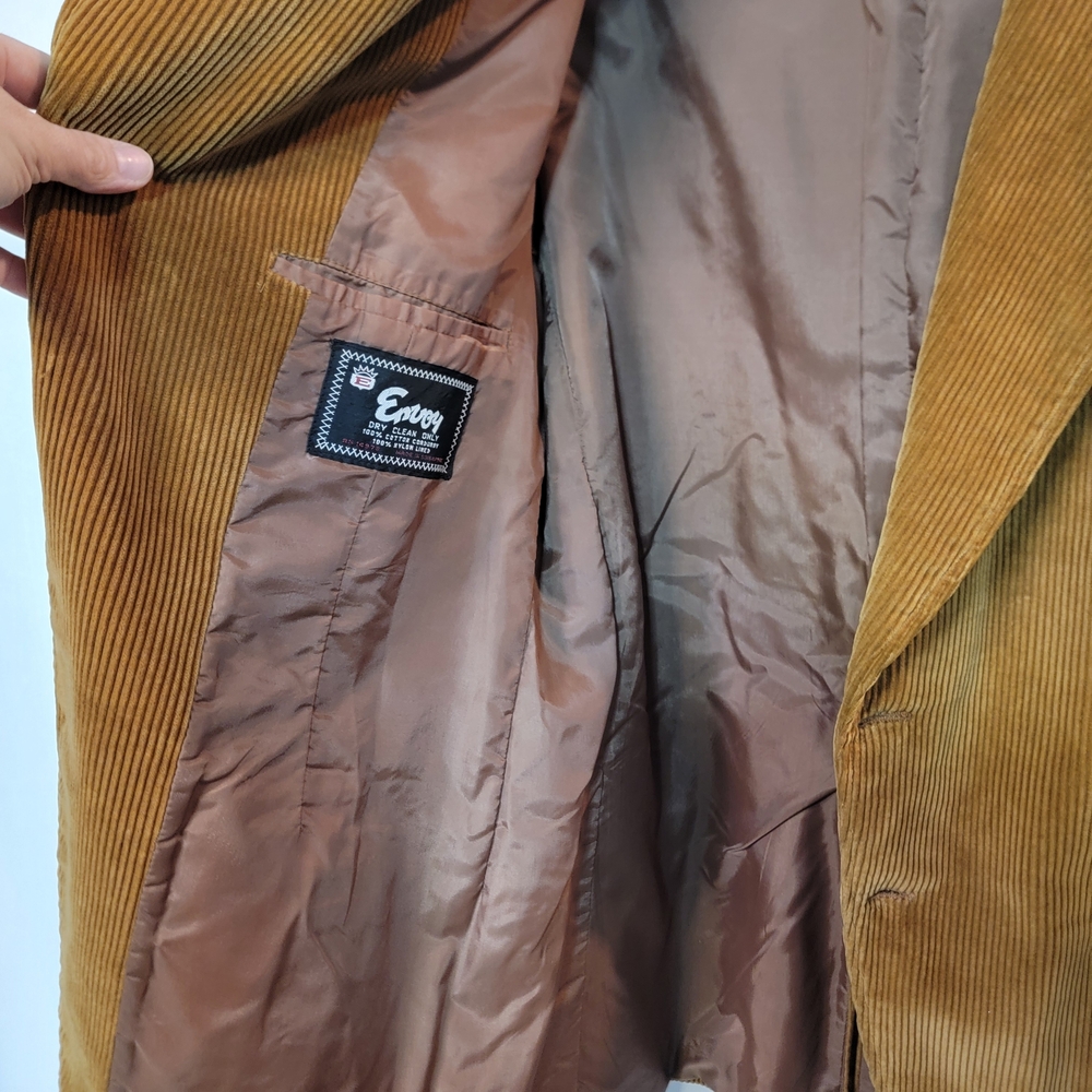 Men's Vintage Classic Brown Corduroy Blazer Sportscoat - Picture 5 of 13